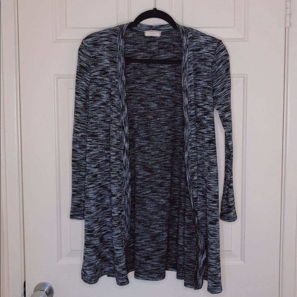 grey cardigan